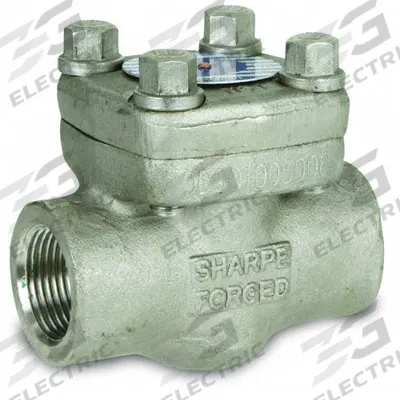 SHARPE Check Valve: Swing, 2-Way, Inline Valve Body, 1 1/2 in Pipe Size, FNPSM x FNPSM - Stainless Steel Inline Swing Check Valves