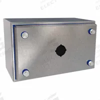 HAMMOND Push Button Enclosure: 22mm, 1 Holes, 304 Stainless Steel, NEMA 12/3R/4/4X (MPN HYMPB1SS). Key specifications — Brand: HAMMOND; Environments & Applications: Washdown-Corrosion-Resistant.