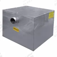 SMITH LIGHT COMMERCIAL Grease Interceptor: 50 lb Capacity, 25 gpm Flow Rate, 3 in Overall Dia, Flush (MPN 800-Y03-25). Key specifications — Material: Steel; Includes: Flow Control; Brand: SMITH LIGHT COMMERCIAL.