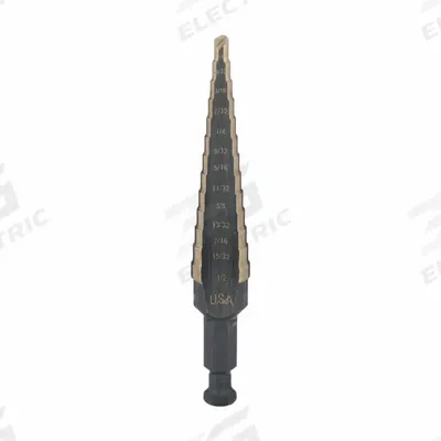IRWIN Step Drill Bit: 1/8" to 1/2", Black Oxide Cobalt - Cobalt Step Drill Bits
