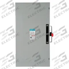 SIEMENS Safety Switch: Non-Fusible, 200 A, Three Phase, 600V AC, Galvanized Steel, Indoor (MPN DTNF364). Key specifications — attr867131: SIEMENS.