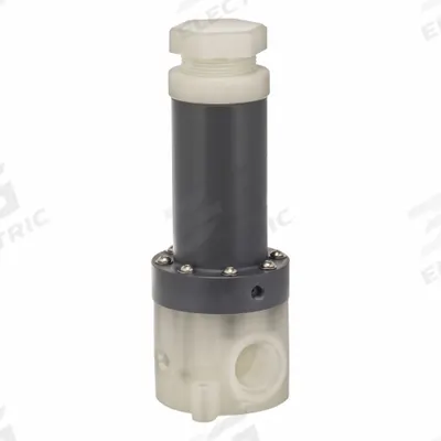 PLAST-O-MATIC Adjustable Antisiphon Relief Valve: Polypropylene, PTFE, 1/2 in x 1/2 in - Corrosive & Ultra-Pure Liquids Pressure Relief Valves