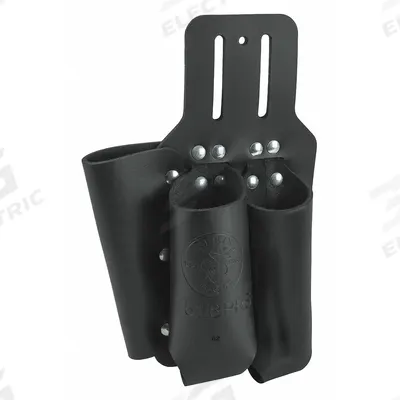 KLEIN TOOLS Tool Pouch: For 2 in Belt Wd - Max, 3 Pockets - Leather Tool Pouches