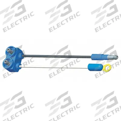 GROTE Pigtail: PL-10 Connector/Ring Terminal/Slim-Line 0.180 in Male Bullet, 2 Wires - Automotive Pigtails