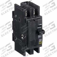 SQUARE D Miniature Circuit Breaker: 20 A, 120/240V AC, Single Phase, 10kA at 120/240V AC, 2 Poles (MPN QOU220). Key specifications — Phase: Single; Amps: 20 A; AC Voltage Rating: 120/240V AC; Max. AIR Rating: 10kA at 120/240V AC; For Use With: Heating; Brand: SQUARE D.