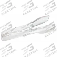 CRESTWARE Salad Tongs: 6 in Overall Lg, Clear, Polycarbonate, 1 in Overall Wd (MPN PCT6CL). Key specifications — Dishwasher Safe: No; Brand: CRESTWARE; NSF Certified: No; Blade Material: Polycarbonate.