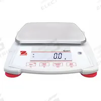 OHAUS Compact Bench Scale: 2,200 g Capacity, 0.1 g Readability, Carat/Custom/g/kg/lb/lb/oz/oz/pwt (MPN SPX2201). Key specifications — Brand: OHAUS; Display Type: LCD.