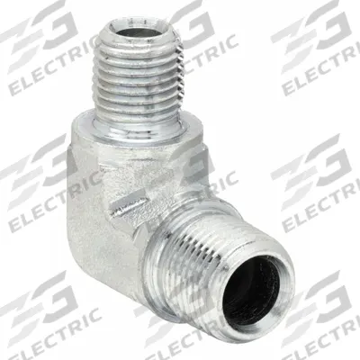 PARKER Metal Pipe Elbow: 90° Elbow, Steel, 3/8 in x 1/4 in - Hydraulic Threaded Extreme-Pressure Pipe Fittings