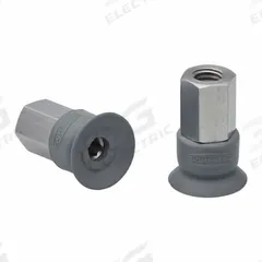 SCHMALZ Vacuum Pad Assembly: M5, 11.2 mm Pad Dia, NBR, 55 A, Gray, 18.4 mm Pad Ht (MPN 10.01.01.14156). Key specifications — attr1019168: 55 A; attr1019165: 10.01.01.14156; attr1019167: SCHMALZ; attr1019180: Gray.