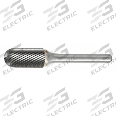 WIDIA METAL REMOVAL Carbide Bur: Ball-Nosed Cylinder, SC-1L6, Single Cut, 1/4" x 5/8" Head - Single-Cut Ball-Nosed Cylinder Burs
