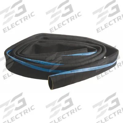 CONTINENTAL Water Discharge Hose: 3 in Hose Inside Dia., 125 psi, Black - EPDM Bulk Water Suction & Discharge Hoses with Spiral-Plied Synthetic Fabric Reinforcement