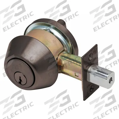 DEXTER Deadbolt Lock: Cylindrical, 1 7/8 in Door Thick - Max - Standard Cylindrical Deadbolts