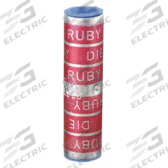 THOMAS & BETTS Open Barrel Splice: 3/0 AWG Wire Size, Ruby Code, 2.81 in, Copper Barrel, 60 Die (MPN 60542). Key specifications — Die Code: 60; Brand: THOMAS & BETTS; Color Code: Ruby.