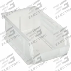 QUANTUM STORAGE SYSTEMS Hang and Stack Bin: 8 1/4 in x 13 5/8 in x 6 in, Clear, 60 lb Load Capacity (MPN QUS241CL). Key specifications — Electrostatic Discharge: Not Electrostatic Discharge Conductive; Brand: QUANTUM STORAGE SYSTEMS; % Recycled Content: 0%.