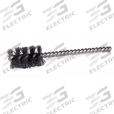 WEILER Round Tube Brush: Single Stem, Carbon Steel, 3/4 in Dia, 0.006 in Fill Dia - Blind Hole-Cleaning Brushes for Carbon Steel