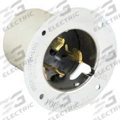 HUBBELL Locking Inlet: Non-NEMA, Silver, 125/250V AC, 50 A, 3 Pole, 4 Blade (MPN CS6375). Key specifications — Voltage Rating: 125/250V AC; Brand: HUBBELL.
