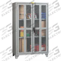LITTLE GIANT Storage Cabinet: 30 in x 48 in x 78 in, 2 Adj Shelves, Swing Handle & Keyed, Legs, Gray (MPN SSLP2-A-3048). Key specifications — Brand: LITTLE GIANT; Body Panel Type: Solid; Base Type: Legs; Cabinet Color: Gray; Frame Assembled: Assembled.