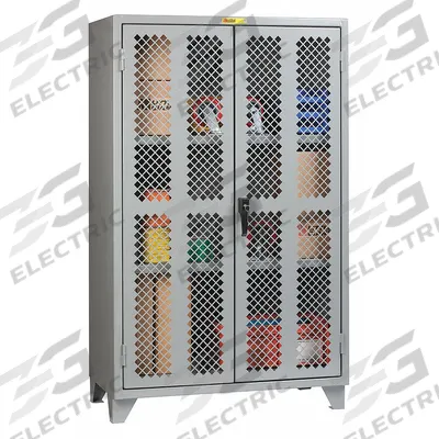 LITTLE GIANT Storage Cabinet: 30 in x 48 in x 78 in, 2 Adj Shelves, Swing Handle & Keyed - Industrial Ventilated Shelf Cabinets