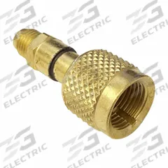 JB INDUSTRIES Quick Coupler: 3 in Lg, 180° Angle, Input 3/8 in Female SAE Right-Hand, A2L Compatible (MPN QC-S64). Key specifications — Product Type: Quick Coupler; Brand: JB INDUSTRIES; Manufacturer Part Number: QC-S64; Material: Brass.