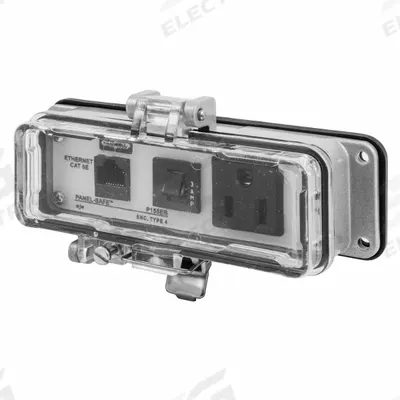 HUBBELL WIRING DEVICE-KELLEMS Access Port: 12/4, 2 1/2 in (W) x 5 1/2 in (H), Plastic Cover - Hubbell Access Ports