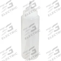 CRESTWARE Squeeze Bottle: 32 fl oz Capacity, 3 1/8 in Opening Dia, 10 1/2 in Overall Ht, Clear (MPN SB32CW). Key specifications — Dishwasher Safe: No; Brand: CRESTWARE; Color: Clear.