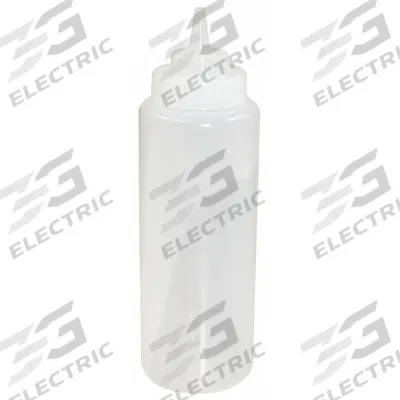 CRESTWARE Squeeze Bottle: 32 fl oz Capacity, 3 1/8 in Opening Dia, 10 1/2 in Overall Ht - Standard Squeeze Bottles