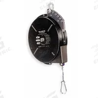 HUBBELL Tool Balancer: Ratchet Locking, 27 lb Max. Tool Wt, 8 ft Cable Lg, Steel, Spring Clip, Fixed (MPN BG-25-L). Key specifications — attr378750: Fixed; attr215471: 22.00 to 27.00 lb; attr215474: Steel; attr378751: Not Included; attr378752: No; attr215463: HUBBELL.