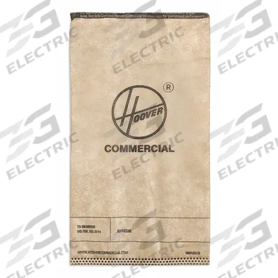HOOVER COMMERCIAL Vacuum Bag: Hoover Commercial, CH95519, Dry, Paper, 5-Ply, HEPA - Upright Vacuum Bags