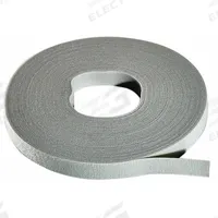 RIP-TIE Hook-and-Loop Cable Tie Roll: 75 ft Lg, 0.38 in Wd, 50 lb Tensile Strength, Gray (MPN W-75-PRL-GY). Key specifications — Color: Gray; Material: Polyethylene; Brand: RIP-TIE.