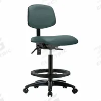 Ergonomic Chair: Vinyl, Armless, Ht Range 25 in to 34 1/2 in, 18 1/2 in Seat Wd, 17 in Seat Dp, Blue (MPN BR-VHBCH-RG-T1-A0-BF-RC-8546). Key specifications — Foot Support: Yes; Back Tilt Backward: 13.5°; Back Tilt Forward: 10.5°; Base Material: Nylon; Brand: APPROVED VENDOR; Product Type: Ergonomic Chair; ESD-Safe: Not ESD Safe; Seat Tilt Backward: 3°.