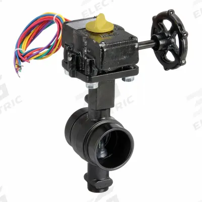 GRUVLOK Butterfly Valve: 2 in Pipe Size, Clamp, 300 psi Max. Pressure (CWP), For Water Media - Ductile Iron Fire-Protection Butterfly Valves