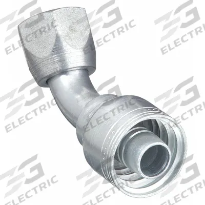 WEATHERHEAD Hydraulic Crimp Fitting: Steel x Steel, 45° Elbow, -12 For Hose Dash Size - Weatherhead Crimp Hydraulic Hose Fittings with JIC Connection
