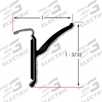 FAIRCHILD Edge Trim: Side Flap, 8 ft Overall Lg, Rubber Outer (MPN 1370-4X2). Key specifications — Brand: FAIRCHILD; Color: Black; Outer Material: Rubber; Profile Shape: Side Flap.