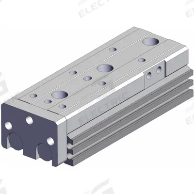 SMC Air Slide Table: 75 mm Stroke Lg, 25 mm Bore Dia, Mfr Part # MXQ25-75P - Pneumatic Slide Tables