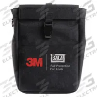 DBI-SALA Pouch: Hand Tools/Power Tools/Small Parts, Carabiner, Magnetic, 13 in Ht, Container, Black (MPN 1500128). Key specifications — Tether Style: Coiled; Color: Black; Tethering Component: Container; Tool End Connection: Carabiner; Tool Holder Type: Pouch; Sub-brand: Fall Protection for Tools and Objects; Closure Type: Magnetic; For Tool Type: Small Parts.