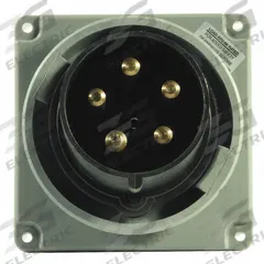 HUBBELL Pin and Sleeve Inlet: Black, 347/600V AC, Three Phase, 100 A, 4 Pole, 5 Wire, IEC Grounding (MPN HBL5100B5W). Key specifications — Brand: HUBBELL.