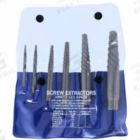 CHICAGO-LATROBE Screw Extractor Set: 6 Pc, Spiral Flute, Size #1/#2/#3/#4/#5/#6 (MPN 65036). Key specifications — attr1030267: CHICAGO-LATROBE; attr1030276: #8 to 1 in; attr1030283: 65036; attr1030273: #4; attr1075325: #8 to 1 in.