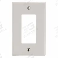 HUBBELL Wall Plate: Decorator-Rocker, 1 Gang, Almond, Std Size (MPN P26LA). Key specifications — Brand: HUBBELL; Material: Polycarbonate.
