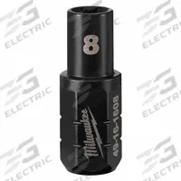 MILWAUKEE Impact Socket: SAE/Metric, 8 mm Socket Size, 6-Point, Short, 1 41/64 in Overall Lg, Socket (MPN 49-16-1608). Key specifications — attr1215501: MILWAUKEE; attr1215515: Black Oxide; attr1215518: 8 mm.