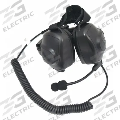 MOTOROLA Heavy Duty Headset: Behind-the-Neck Earmuff, 24 dB NRR, Wired for APX Series - Behind-the-Neck Headsets for Communication