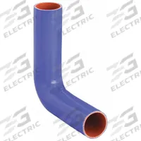 FLEXTECH Elbow Hose: 4 in Hose Inside Dia., 20 in Hose Lg, Blue, Silicone, Silicone (MPN 90-400 X 10). Key specifications — Hose Cover Material: Silicone; Hose Color: Blue; Temp. Range: -65° to 350°F; Hose Tube Material: Silicone; Brand: FLEXTECH.