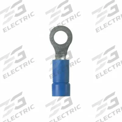 PANDUIT StrongHold(TM) EV14-8RB-Q Ring Terminal: Blue, Vinyl Insulation, #8 Stud Size - Insulated Ring Terminals