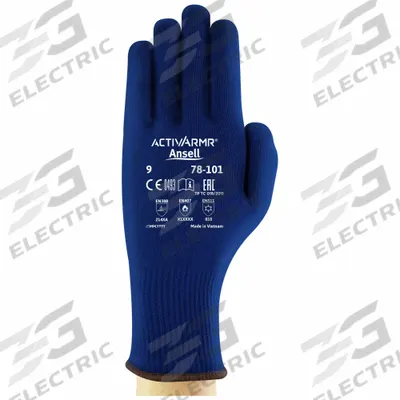 ACTIVARMR Knit Gloves: L ( 9 ), Uncoated, Uncoated, ThermoLite ( 13 ga ), Blue - Uncoated Gloves