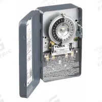 TORK Electromechanical Timer: 24 hr, 120V AC, DPST, Mechanical (MPN 1103B). Key specifications — Body Material: Metal; Indoor/Outdoor Usage: Indoor; Mounting Style: Surface; Brand: TORK.