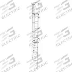 TRI-ARC Fixed Ladder with Safety Cage: 31 ft Overall Ht, 18 in Overall Wd, Steel, 28 Rungs (MPN WLFC1228). Key specifications — attr1050722: TRI-ARC; attr1050760: Unassembled; attr1083696: 2.