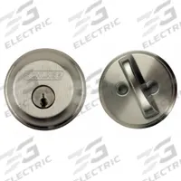 SCHLAGE Deadbolt Lock: Cylindrical, 1 3/8 in Door Thick - Max, Chrome (MPN B60N 626). Key specifications — ADA Compliant: Yes; Brand: SCHLAGE; Cylinder Core Type: Conventional Core Cylinder; Finish: Satin Chromium-Plated; Keyway Type: C; Visual Indicator Message: No Message; Includes Core: Core Included; Ligature Resistance: Not Ligature-Resistant.