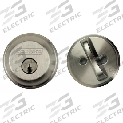 SCHLAGE Deadbolt Lock: Cylindrical, 1 3/8 in Door Thick - Max - Standard Cylindrical Deadbolts