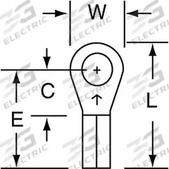 3M Ring Terminal: Bare, #6 Stud Size, 22 AWG to 18 AWG Wire Sizes, 600 V, Butted Barrel & Seam (MPN MU18-6R/SK). Key specifications — Brand: 3M.