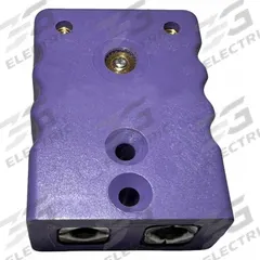 DAYTON Thermocouple Connector: Jack, For Type E Thermocouple Type, Std Jack, 2 Pins, Round, Round (MPN 794F59). Key specifications — Pin Shape: Round; Product Type: Jack; Contact Material: Chromel; Connector Type: Standard Jack; Brand: DAYTON; Color: Purple; Body Material: Thermoplastic Nylon; Manufacturer Part Number: 794F59.
