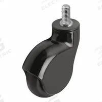 MEDCASTER Plate Casters: Swivel, 3 in Wheel Dia., Inch, 1 in Wheel Wd, 4 in Mounting Ht, No Brake (MPN PGE30748-BK-MNT33(KK)). Key specifications — attr1111390: MEDCASTER; attr1111403: Ball; attr1111394: 1/2"-13; attr1176848: Swivel.